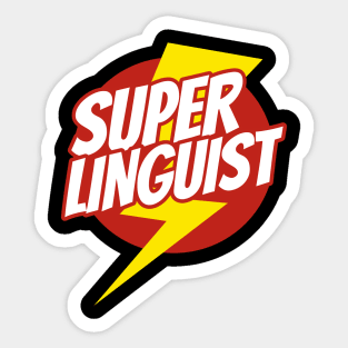 Super Linguist - Funny Linguistic Superhero - Lightning Edition Sticker